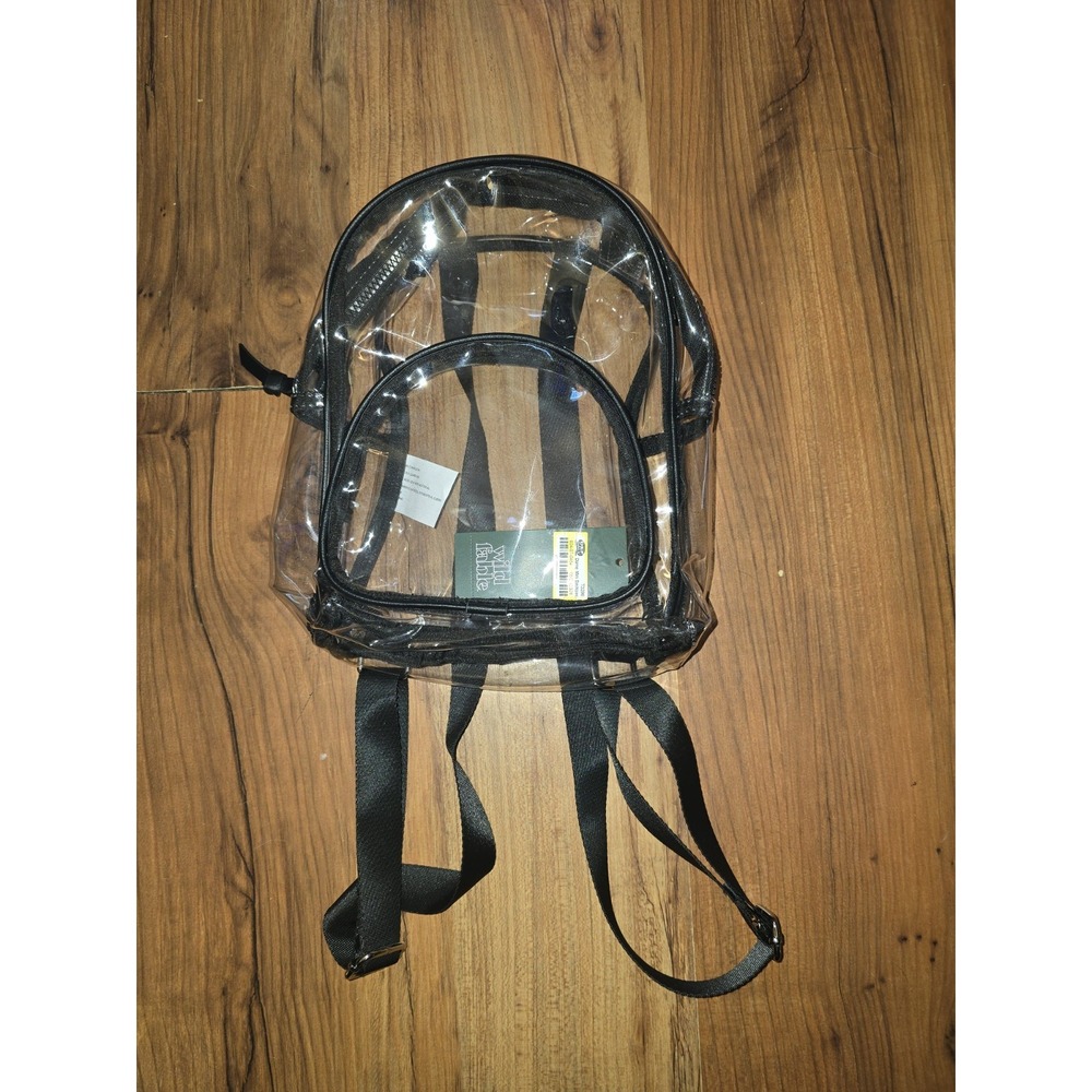 Wild Fable Women's Dome Clear Mini Backpack Black Trim S1